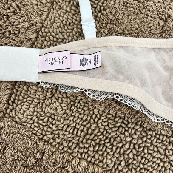 Victoria’s Secret Bra Lace White Tan Size 34D - Picture 6 of 8